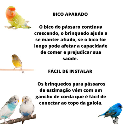 Brinquedo Pássaros Aves - Grande Bird Kabob