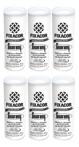 Fixador Guarany Para Tinta De Tecido Com 6 Unidades
