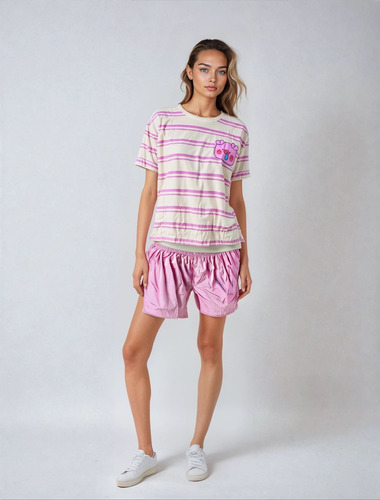 Pijama Mujer Sunpijam Short Unitalla Suave Tacto Algodón