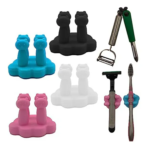 Soporte Razor Y Toothbrush De Silicona Meroqeel