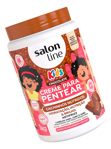 Salon Line Kids Crema Para Peinar Chocolate Hidratacion 3c