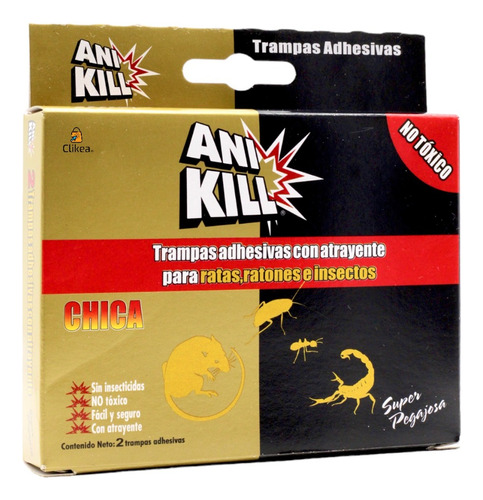 Ani Kill Trampa Adhesiva Chica Rata Raton Insectos 2 Charola