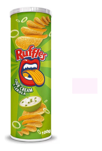 Ruffles Elma Chips Tubo Batata Sour Cream E Cebola Tubo 100g