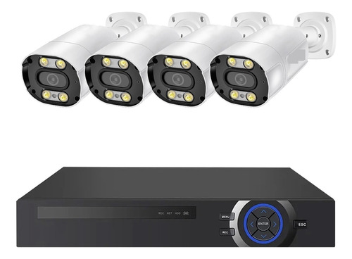 Cctv De 8 Canales, Kit De Nvr Poe De 10 Canales, 4k, 8mp,