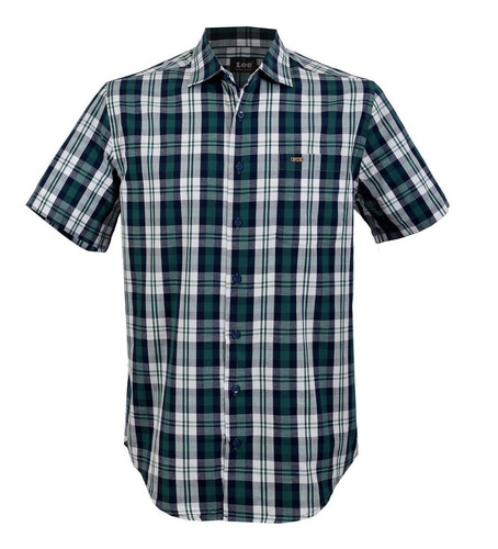 Camisa Casual Lee Manga Corta De Hombre Sn1