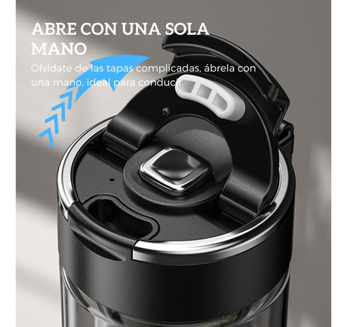 Taza Magnética Portátil Con Separador De Té 800ml Blanco Blanco