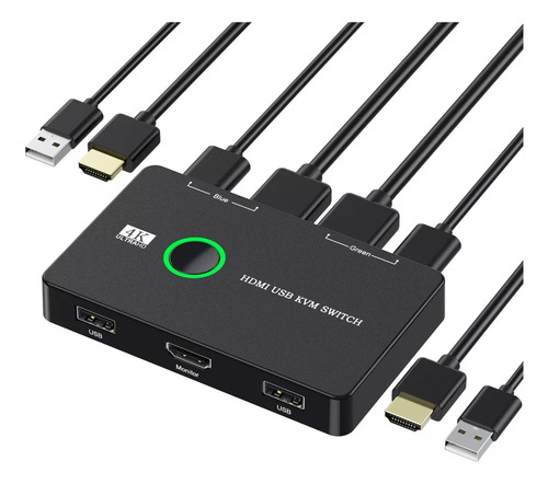 Conmutador Kvm Hdmi Switch 4k 60hz Para 2 Computador Usb2.0