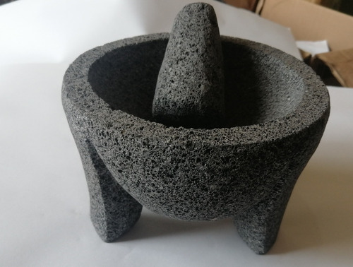 Molcajete Piedra Volcánica. No.7 De 17 Centímetros Artesanal