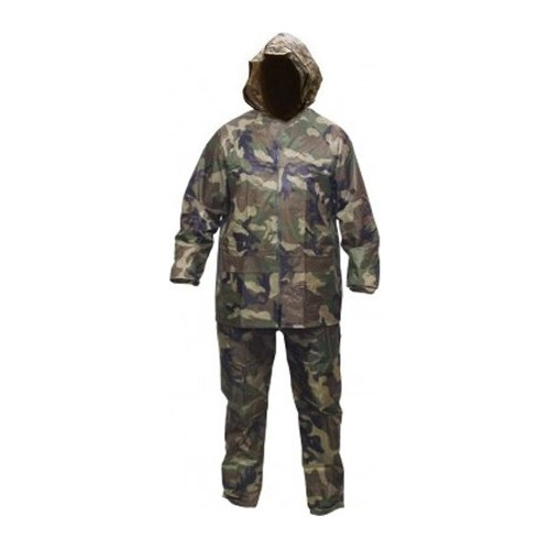 Equipo De Lluvia Camuflado C/capucha Talle M 20% Off