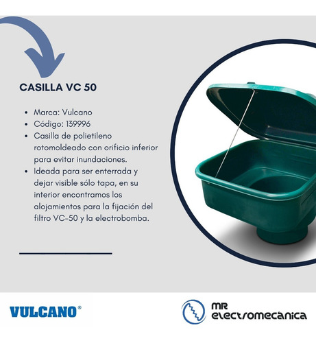 Imagen 7 de 10 de Casilla Vulcano Gabinete Para Filtro Vc50 Y Bomba De Pileta