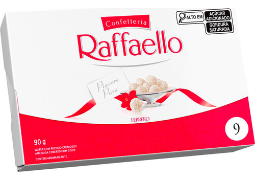 Bombom Raffaello Ferrero Rocher Caixa Com 9 Un De 10g Cada