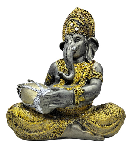 Ganesha Con Tambor (damaru) 28cm