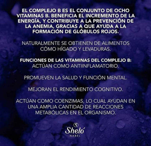 Complejo B Sabor Moras Polvo Para Preparar Bebida 20s Shelo