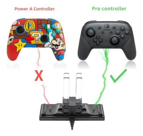Pack Cargador 6 En 1 Para Joy-con Y Pro Controllers Switch