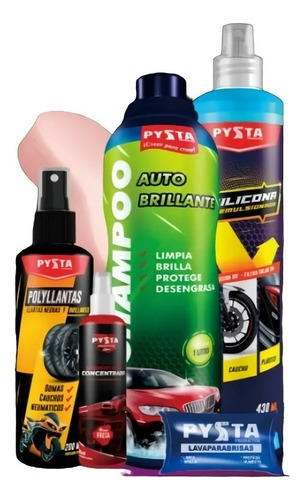 Kit Motos Lubricante Cadena Polyllanta Silicona Combo Set X6