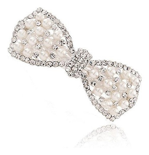 Horquillas - Mandi Home Crystal Sparkling Bowknot Hair Pins 