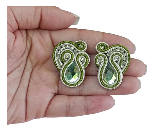 Aros Soutache Elaborado A Mano Diseño Gota