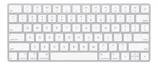 Teclado bluetooth Apple Magic QWERTY español España color plata y blanco