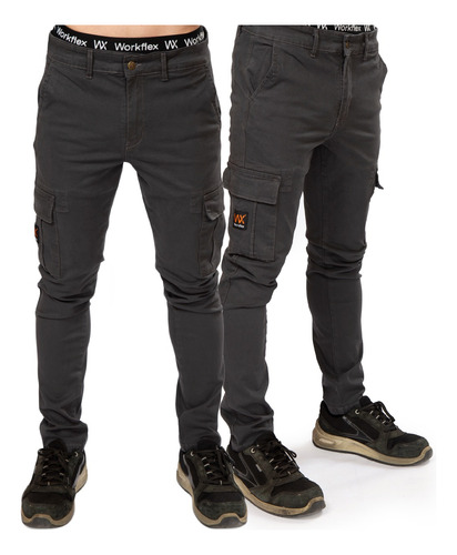 Pantalón De Trabajo Cargo Elastizado Workflex Hombre