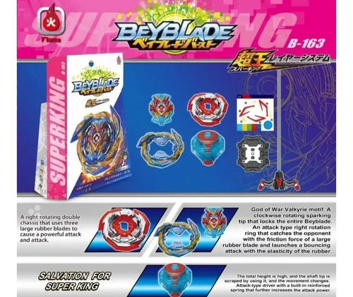 Beyblade Burst B-163 Brave Valkyrie Trompo Valt Shu Aiga Azul 163