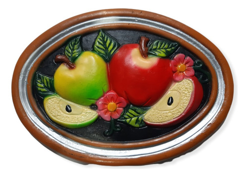  Figura Ovalo De Manzanas Para Colgar (yeso Cerámico)