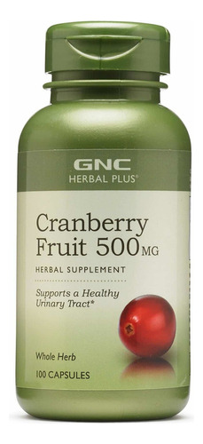 Gnc Cranberry Fruit 500mg - 100 Cápsulas - Importado