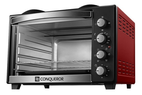 Horno de mesa eléctrico Conqueror CO-45LCA 45L rojo