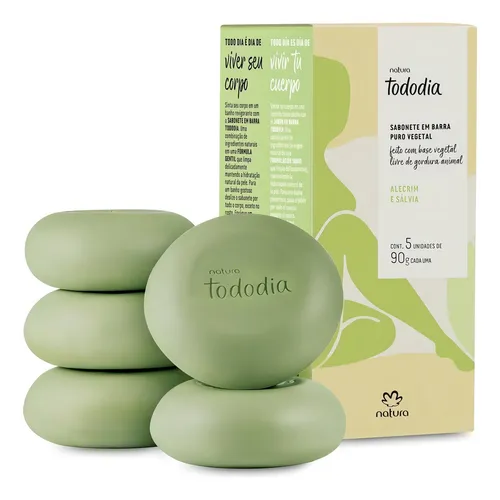 comprar Tododia Sab Em Barra Puro Vegetal Alecrim E Sálvia 5 Und 90g