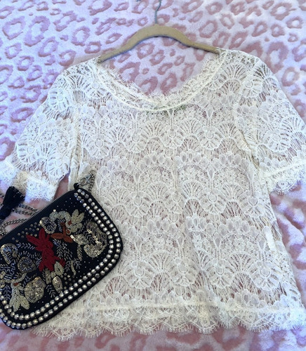 Blusa Rapsodia Trabajada En Encaje Divina!t Ginebra Ksk