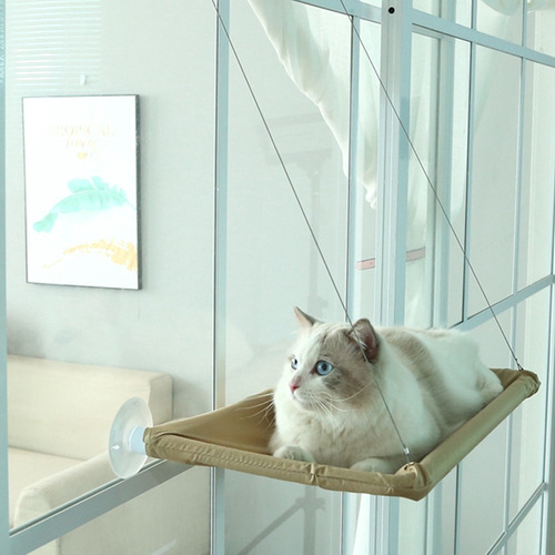 Imagen 3 de 9 de Cama Gatos Cuna Hamaca Ventana Descanso Colgante Ventosas