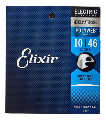 Encordoamento Elixir Poliweb Guitarra 10 46 Modelo 12050