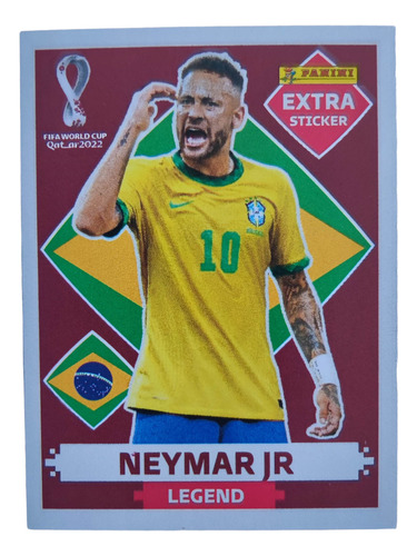 Lamina Extra Sticker Neymar Jr Mundial Qatar 2022