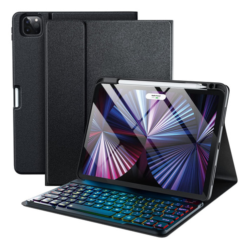 Harvopu Funda Con Teclado P/ iPad Pro De 11 Pulgadas