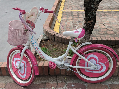 Bicicleta Niña Usada Marca Gw Rosada Tipo Barbie.