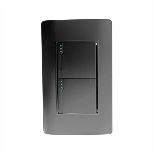 Interruptor Conmutador doble, marco negro - LEDBOX