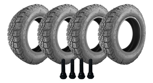 Kit 4 Pneu 205/65/15 Bf Remold Com Borracha Vipal +4 Bicos