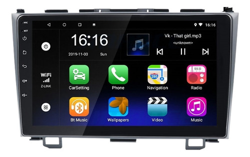 Estereo Honda Crv 2007-2012 Android Carplay Gps Mas Camara V