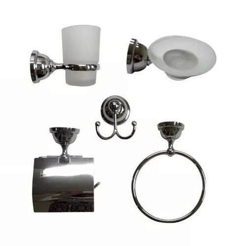 Set Accesorios Bano Pringles Dali 5 Piezas Metalico Cromado