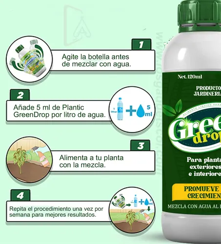 Fertilizante Liquido Organico Green Drop 120ml X 2unidades | MercadoLibre