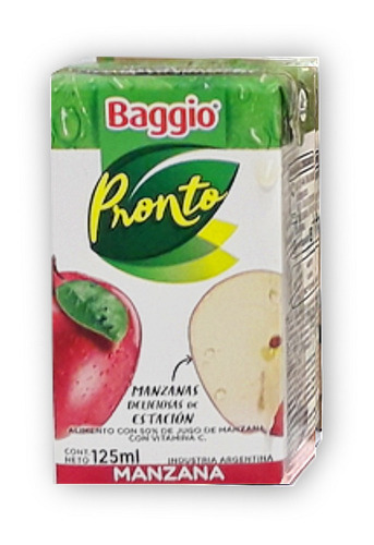 Caja Baggio Pronto Manzana 125ml X 18u