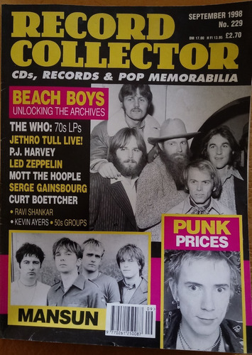 Record Collector # 229 Beach Boys The Who Jethro Tull Punk