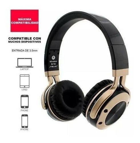 Fone De Ouvido Bluetooth Sem Fio Rádio Fm Cartão Sd