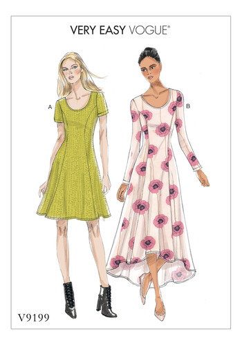 Vogue Patterns Misses Knit Fit And Flare Dresses Patrón De.