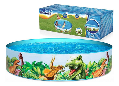 Pileta Rigida Chica Dinosaurios Infantil 183x38cm Bestway