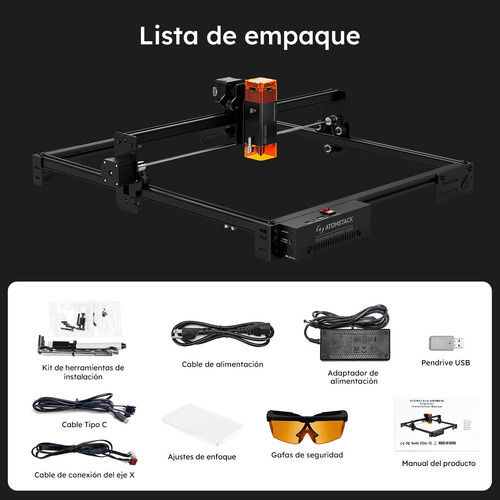 Máquina De Grabado Y Corte Por Láser Atomstack A10 Pro V2