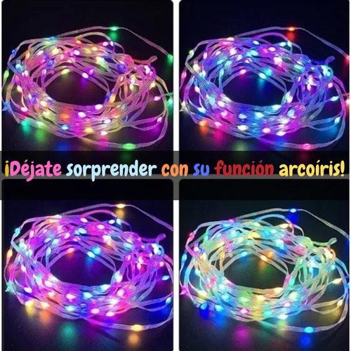 Luzes LED decorativas de Natal Rainbow Effect 10 Mt App/USB Cor das luzes Multicolor