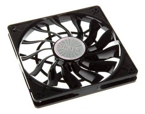 Slim Fan Akasa 120mm Alto Fluxo De Ar 54 Cfm Fino Pwm 4 Pin Led Sem Led
