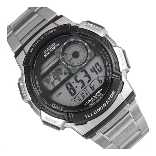 Reloj De Pulsera Casio Series Ae-1000 Wd Silver Inmortal
