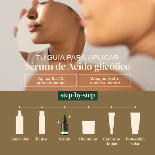 Imagen 4 de 7 de Serum Facial Acido Glicolico Colageno Aha - Peeling Facial