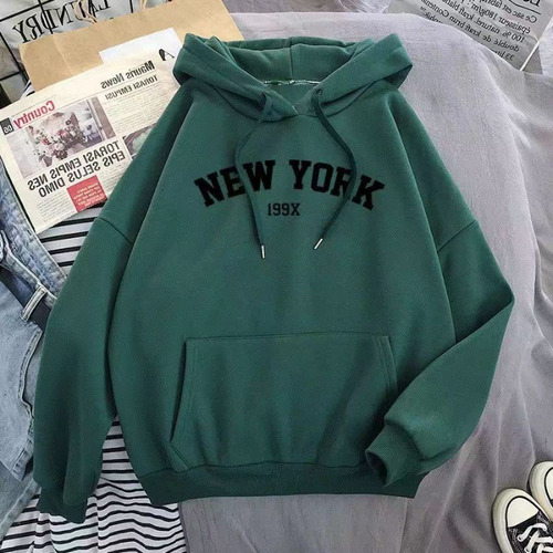 Sudadera Con Capucha De Mujer De Manga Larga Con Estampado D